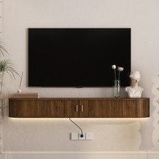 Modern LED Floating TV Stand For TVs Up to 75" Wall Mounted Media Console Table