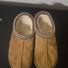 UGG Classic Brown Shearling Slip-On Women's Suede Slippers Size 9