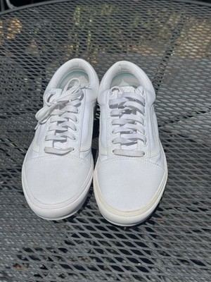 Vans Old Skool Low Top White/White M 11.5 W 13 Comfy Cush 500264