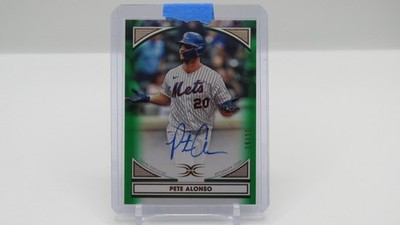 Pete Alonso 2022 Topps Definitive Defining Images Green Auto /10 NY Mets 