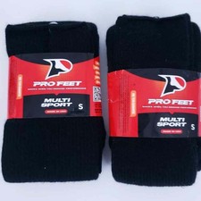 New 2 Pro-Feet Mult-Sport Crew Socks Small Size 7-9 , Girls 13-6, Boy 9-4