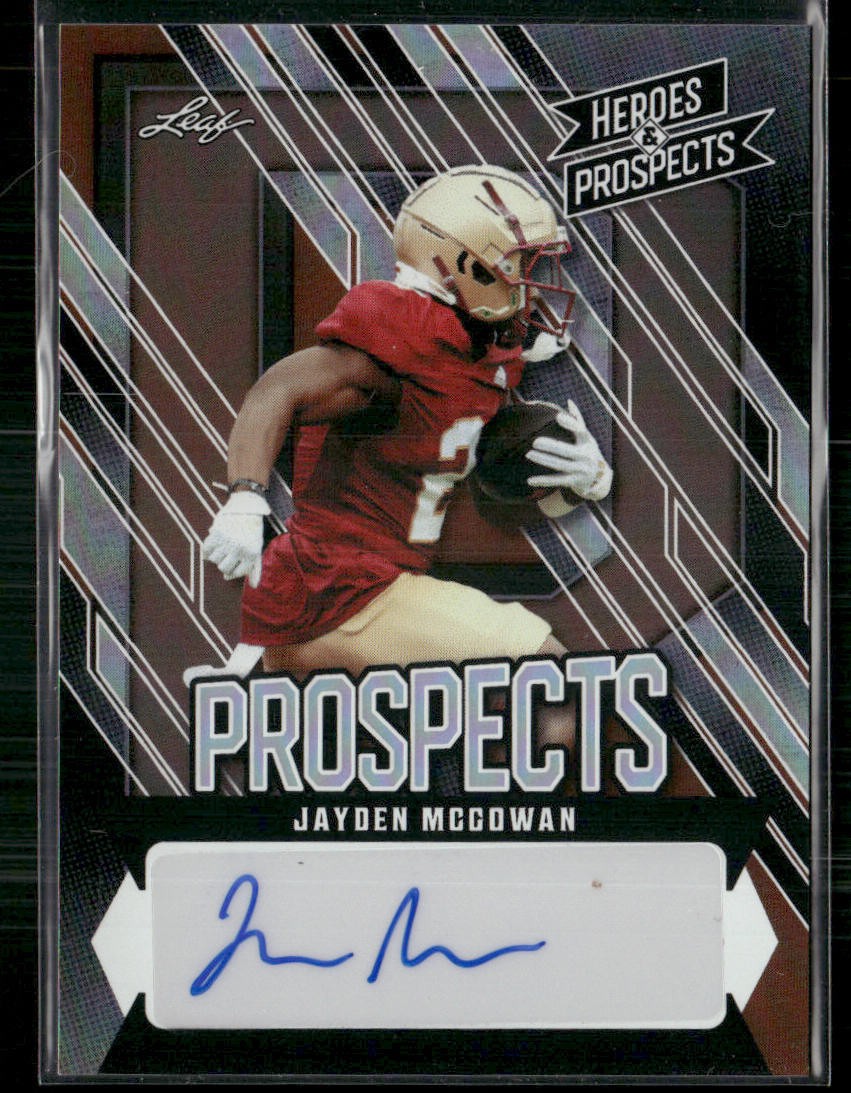Jayden McGowan 2024 Leaf Heroes & Prospects Auto 4/99 #AP-JMG