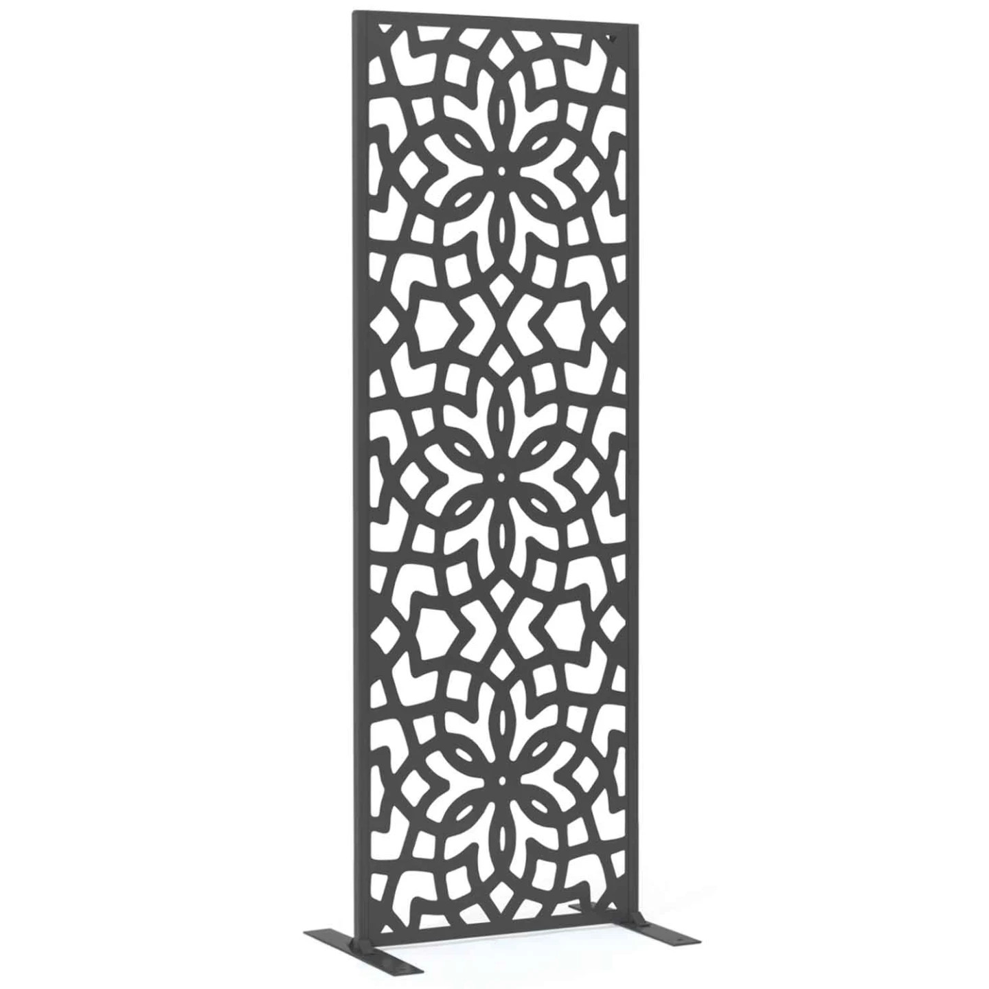 Panneau décoratif GRANADA gris 150x50 cm en composite pour brise-vue jardin