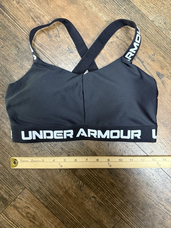Sujetador deportivo bajo con tiras bandolera Under Armour para mujer 1370896 talla grande entrenamiento Foto 3 de 4