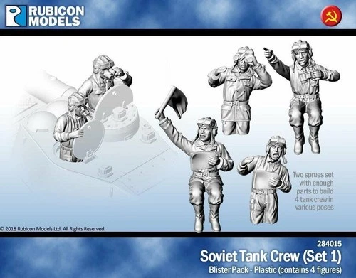 Soviet Tank Crew (1/56 scale 28mm) Wargaming Rubicon RU-284015