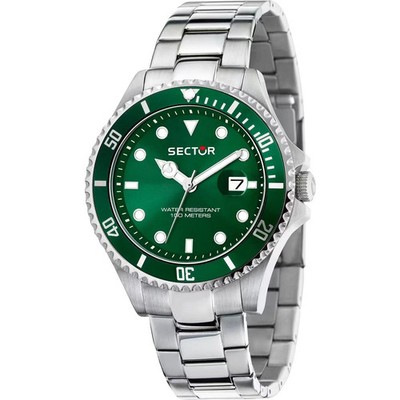 Sector 230 Herren Diver Stahl 43mm Grün Hulk 10ATM R3253161059
