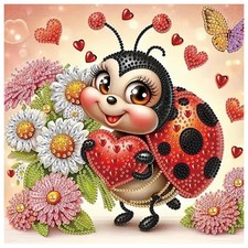 Diamond Painting Kits Ladybug, 5D Special Shape Diamond Art Kits for Adults, Cry