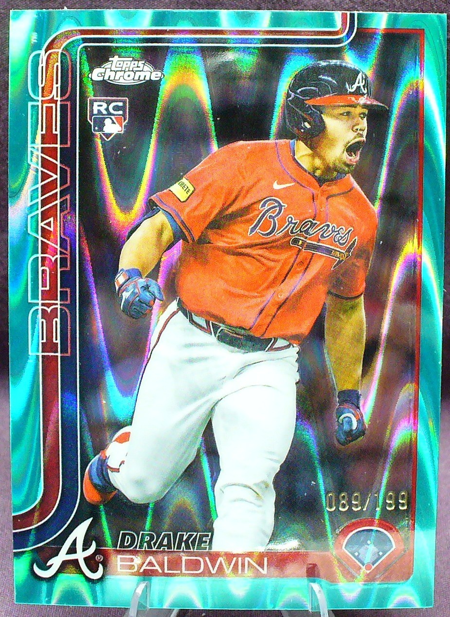 DRAKE BALDWIN 2025 Topps Chrome Update #USC96 (RC)(#'d) /199 Aqua Raywave