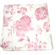 NEW CARO PINK & WHITE FLORAL ROSE FLOWER 100% COTTON SOFT BATH TOWEL
