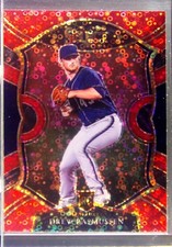 2021 Select Drew Rasmussen Red Disco Prizm RC #38 Brewers