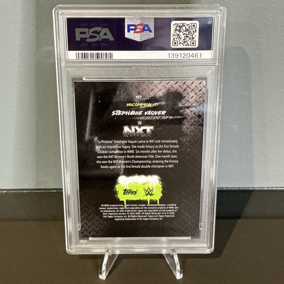 2025 Stephanie Vaquer WWE Topps Finest Uncommon Checkboard PSA 10 | eBay
