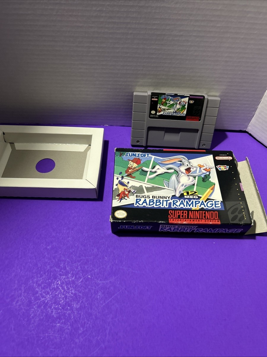 Bugs Bunny: Rabbit Rampage (Super Nintendo SNES, 1994) Game, Box
