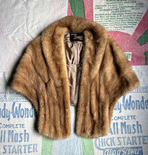 Vintage 40 s Leous Furriers Mink Stole Authentic Fur Women s Medium Elegant