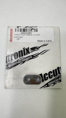   Accutronix DS223350 Throttle Cable Clamp Chrome Set USA Motorcycle