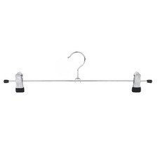 Appendino in metallo 40 cm con 2 clip regolabili finitura cromata scatola da 100 multiuso