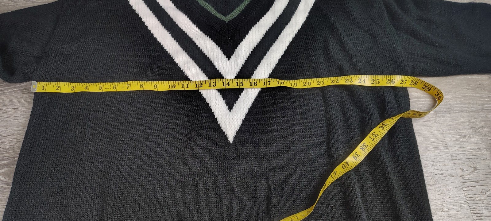 Bloomchic Cable Knit V-Neck Pullover Sweater Blac… - image 5