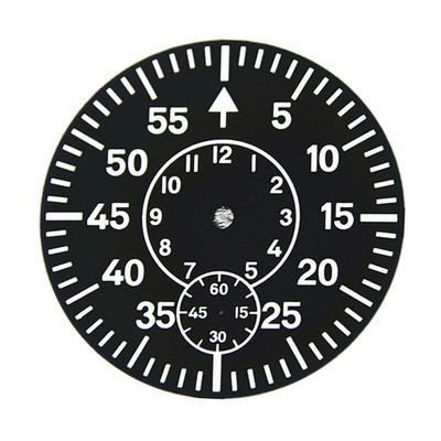 Watch Dial Plate Green Luminous Second At 6 Fits For ETA 6498 For Seagull ST3620