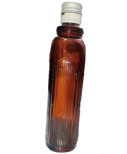 Botella de licor vintage Hiram Walker And Sons pinta marrón con tapa en relieve rara - Imagen 5 de 11