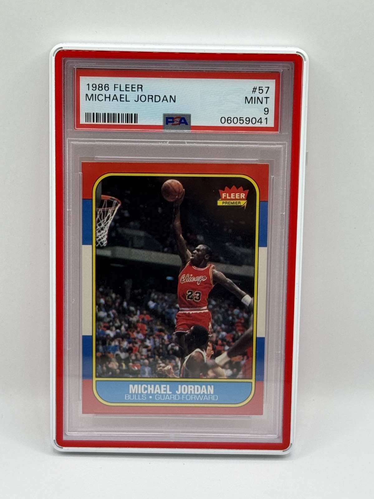 1986-87 Fleer Michael Jordan Rookie RC #57 Bulls PSA 9 - New Label