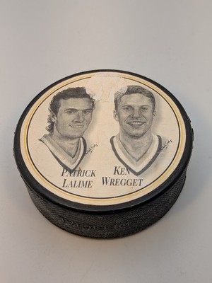 Burger King Patrick Lalime Ken Wrigget Pittsburgh Penguins Hockey Puck