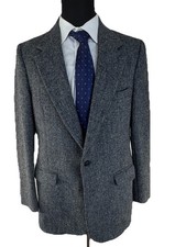 VTG Harris Tweed JB Towne Sport Coat Blazer Mens 42R Gray Multicolour Neps