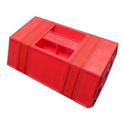 ■□ ROLY KIT ヴィンテージ　プラスチック　ツールボックス Vintage ROLYKIT Red Organizer Roll-Up Case Tackle Tool Box Craft