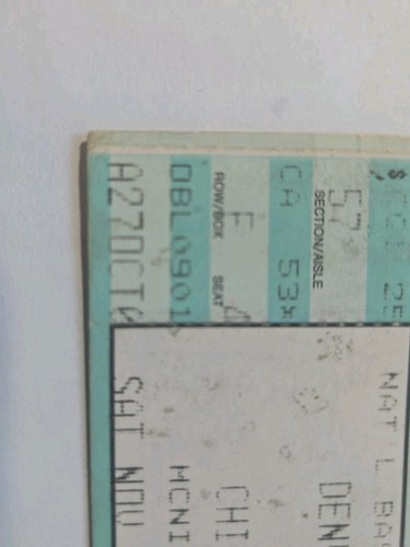 1990 Bulls at Nuggets Michael Jordan 28 Points 12 Assists 11/24/90 Ticket Stub - Picture 3 of 6