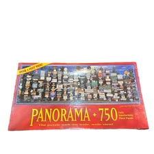 New! Panorama 750 Pc Puzzle Sign Forest Watson Lake Canada Milton Bradley 3 Feet