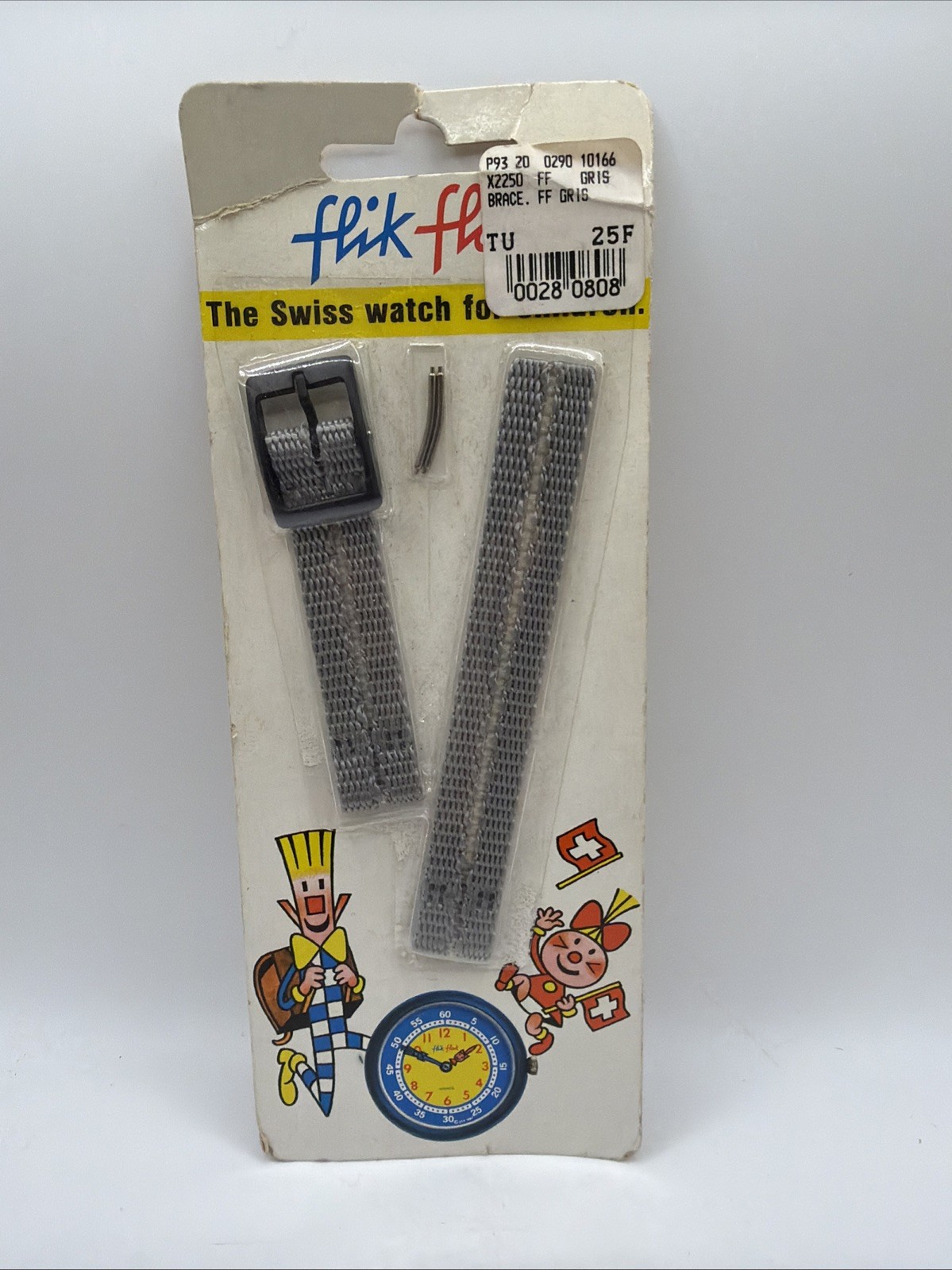 Bracelet Flik Flak gris neuf sous emballage pour montre enfant