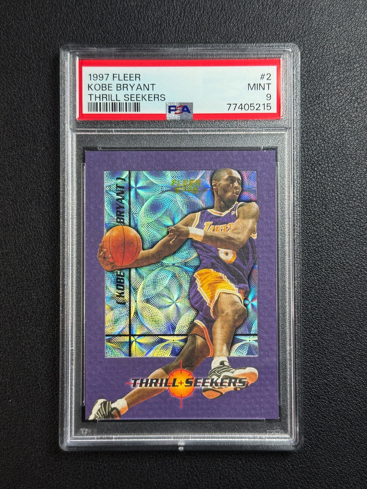 KOBE BRYANT PSA 9 1997 FLEER #2 THRILL SEEKERS LAKERS MINT