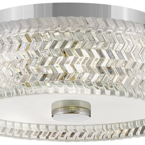 Hinkley Lighting 5041 Elle 2 Light 12"W Flush Mount Drum Ceiling - Chrome - Picture 5 of 12