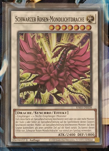 Yu-Gi-Oh Schwarzer Rosen-Mondlichtdrache RA03-DE038 - Super Rare - NM -1.Auflage