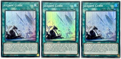 3 x MP23-DE094 Eisjadefluch - Super Rare 1. Auflage LP/NM YuGiOh Karten