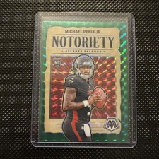 2024 Panini Mosaic - Notoriety Michael Penix Jr. #20 Green Mosaic Prizm (RC)
