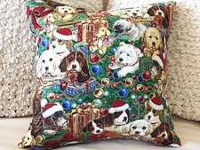 "I love Puppies" Holiday Decorative Pillow Cover-13x13- Muli-Color