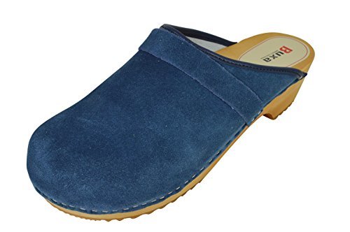 Blu 42 EU Unisex Buxa Zoccoli Semplice Unisex EU in Legno/Pelle Scamosciata, , 42 (kvi) d5edbd Blu 42 EU Unisex Buxa Zoccoli Semplice Unisex EU in Legno/Pelle Scamosciata, , 42 (kvi) d5edbd