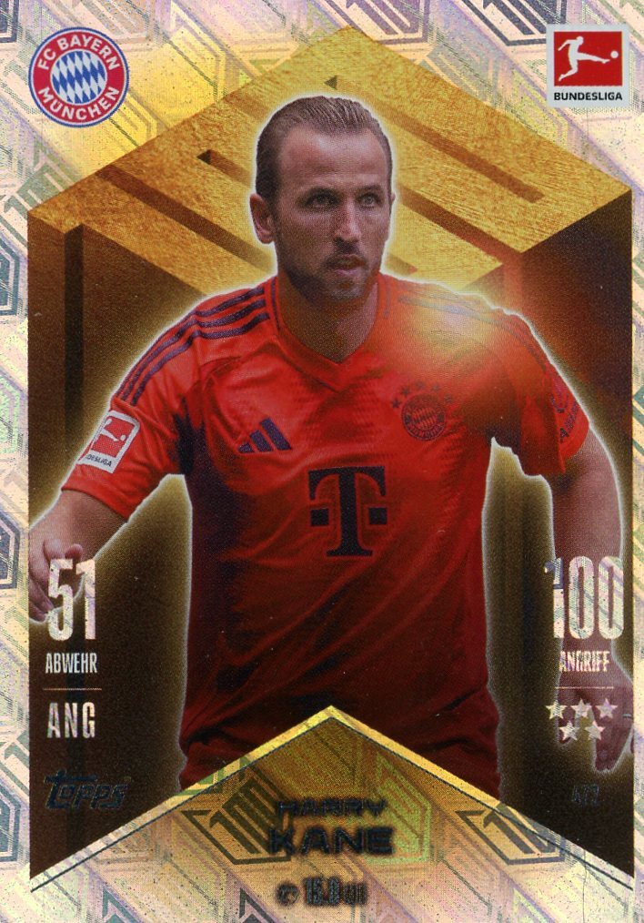 topps ハリーケイン　メモラオート　50シリ Topps Match Attax Bundesliga 472 - Harry Kane - Club 100