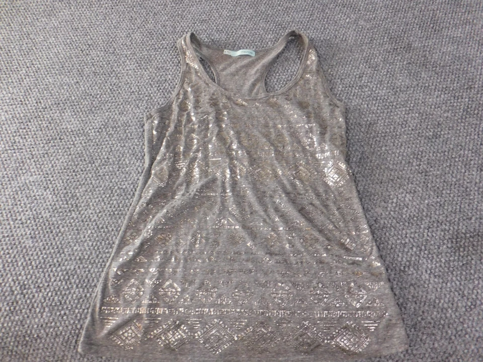 Blusa Maurices Mujer Pequeña Gris Tank Elástico Top Clásico Algodón Foto 2 de 4