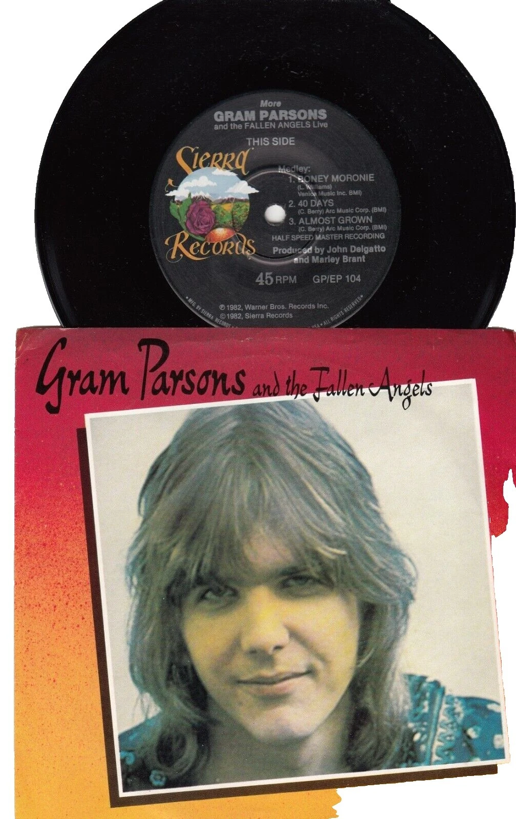 Gram Parsons 45 RPM Vinyl Records Rock