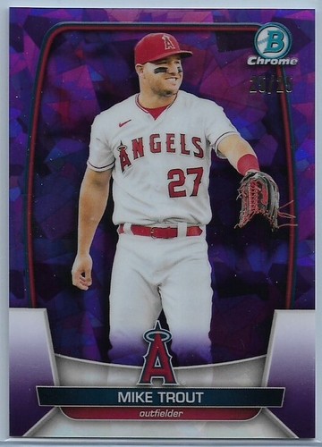 2023 Bowman Chrome Sapphire Mike Trout #89 Purple Sapphire Refractor #'d 25/25