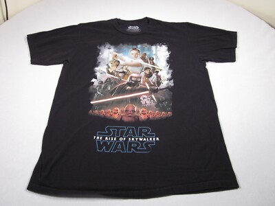 STAR WARS Shirt Mens Medium Black Rise of Skywalker Classic Movie Graphic  Tee