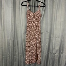 Audrey 3+1 Maxi Dress Womens S Brown Micro Floral Cottagecore Boho Fairy Grunge