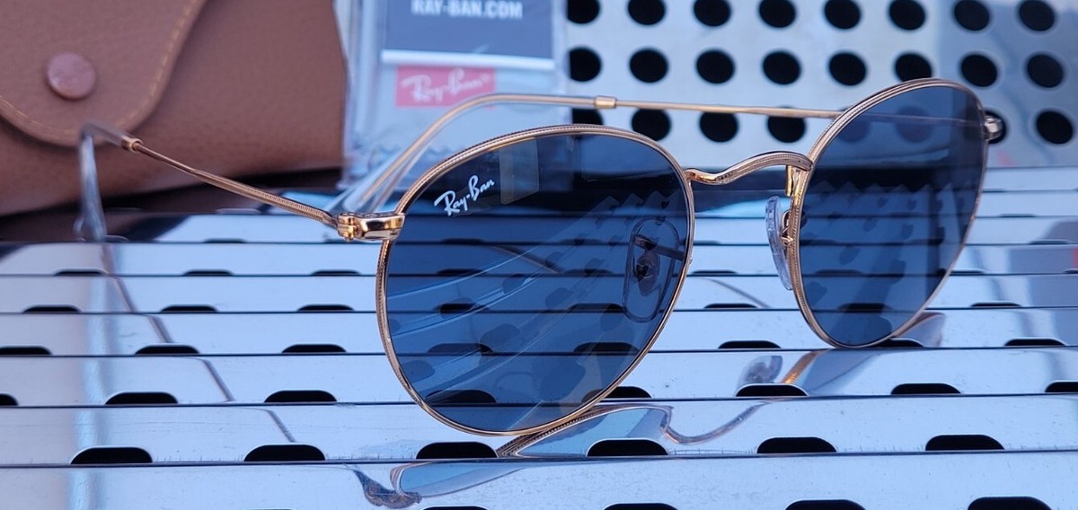 New Ray Ban ROUND METAL RB3447 920/2R5 Sunglasses Rose Gold w/50mm