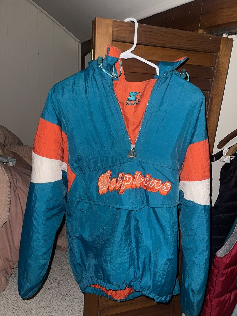 Miami Dolphins Starter Jacket Vintage 1990s NFL Pullover Miami Dolphins Starter Jacket Vintage 1990s NFL Pullover