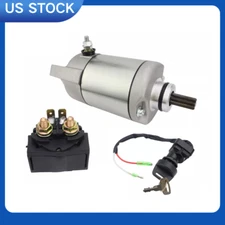 Starter For Kawasaki Bayou 400 Prairie 400 21163-1208 & Relay & Key Switch