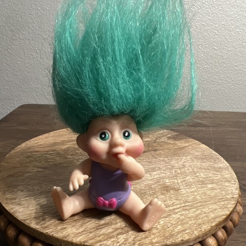 Applause Magic Trolls Baby Vtg 1991 vintage Blue Hair - Picture 2 of 7