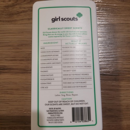 Native Limited Edition Girl Scouts Thin Mints Cookie Shampoo - 16.5 fl oz - Picture 4 of 4