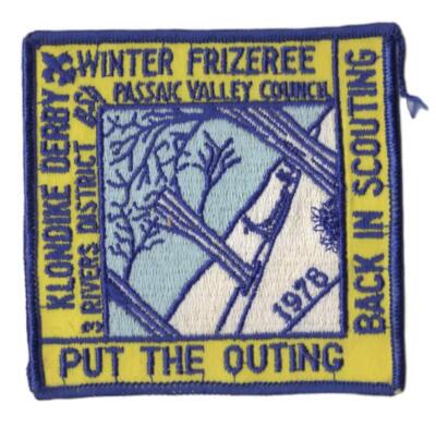 1978 Put the Outing Winter Frizeree Klonndike Derby Back in Scouting  BSA Patch 