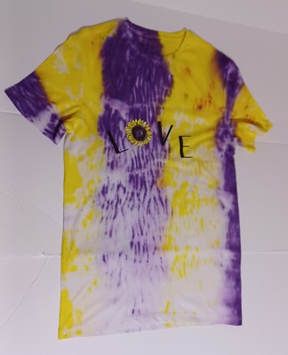 ONE OF A KIND-UNIQUE STYLE TIE DYE T-SHIRT-COTTON-W-LOVE sign-size SMALL/A2-233