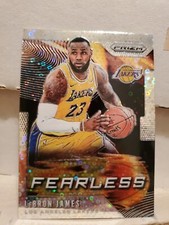 LeBron James 2019-20 Panini Prizm #3 Fearless Silver Disco Prizm SP Lakers